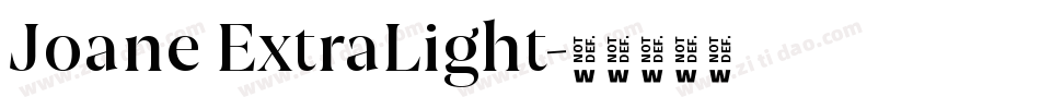 Joane ExtraLight字体转换